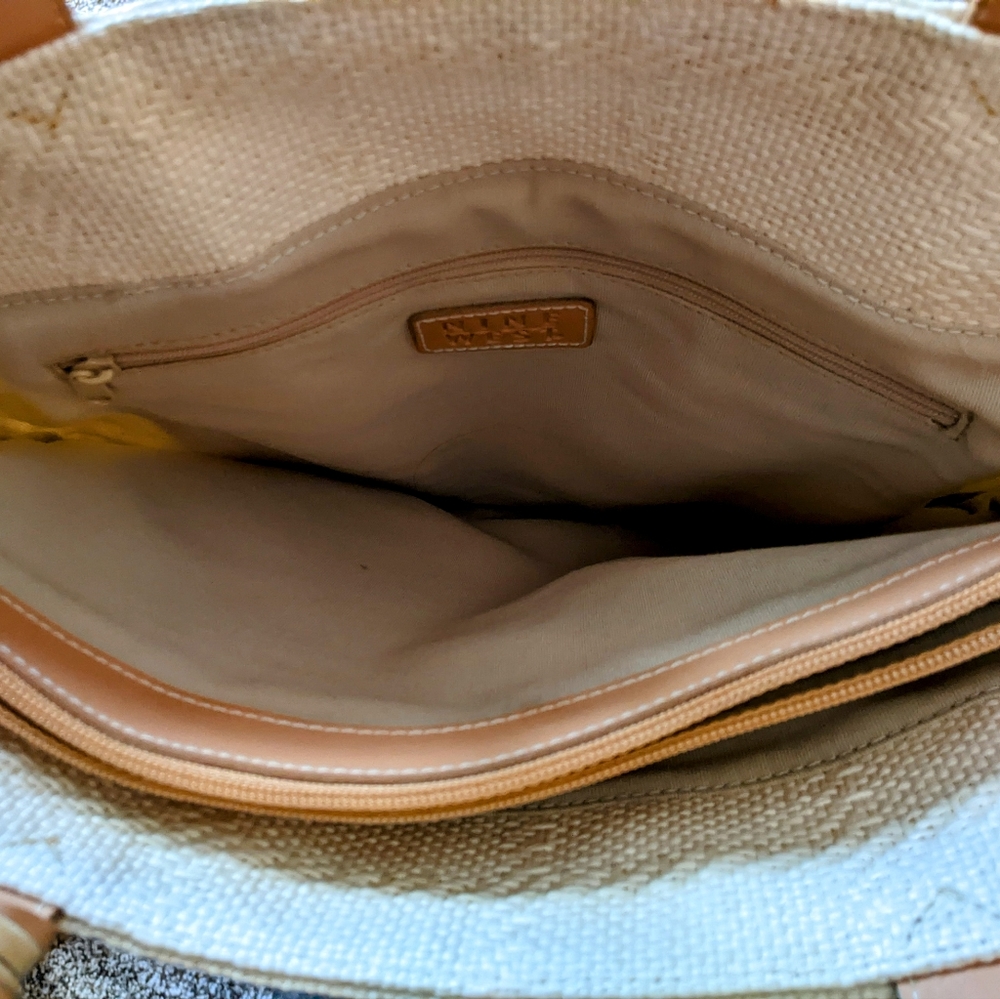 Nine West Cream Tote with Tan Straps - Picture 3 of 4